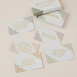 Set of cards with text on a beige background