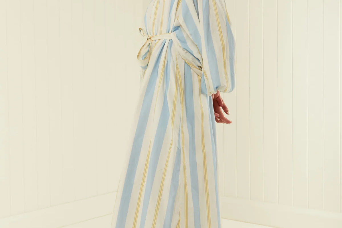 Sicily Dress in Blue and Yellow Stripe – For The Creators Sicily Dress in Blue and Yellow Stripe – For The Creators