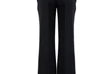 Black wide-leg cropped pants shown on a white background.
