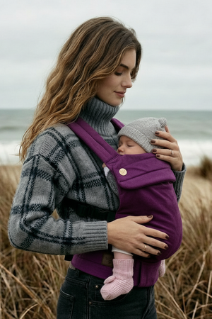 Bizzi Growin Velvet Baby Carrier Berry Kiss 5