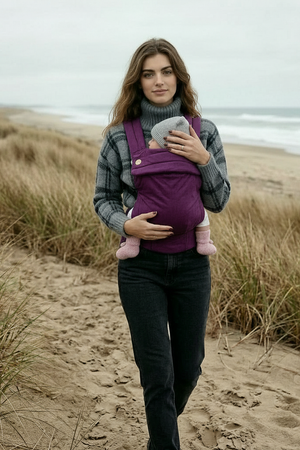 Bizzi Growin Velvet Baby Carrier Berry Kiss 4
