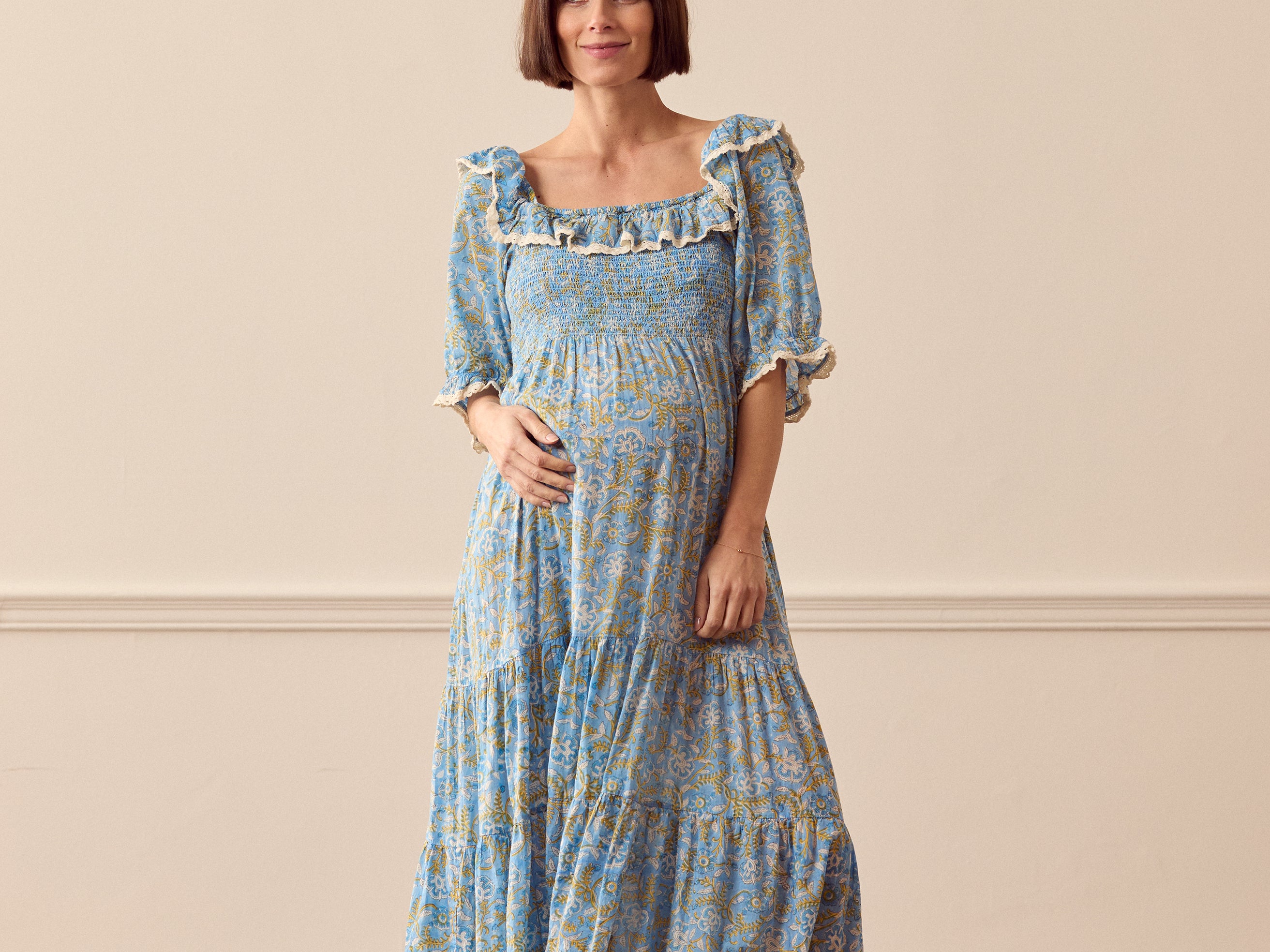 rixo cotton dress RIXO Delaney Cotton Midi White
