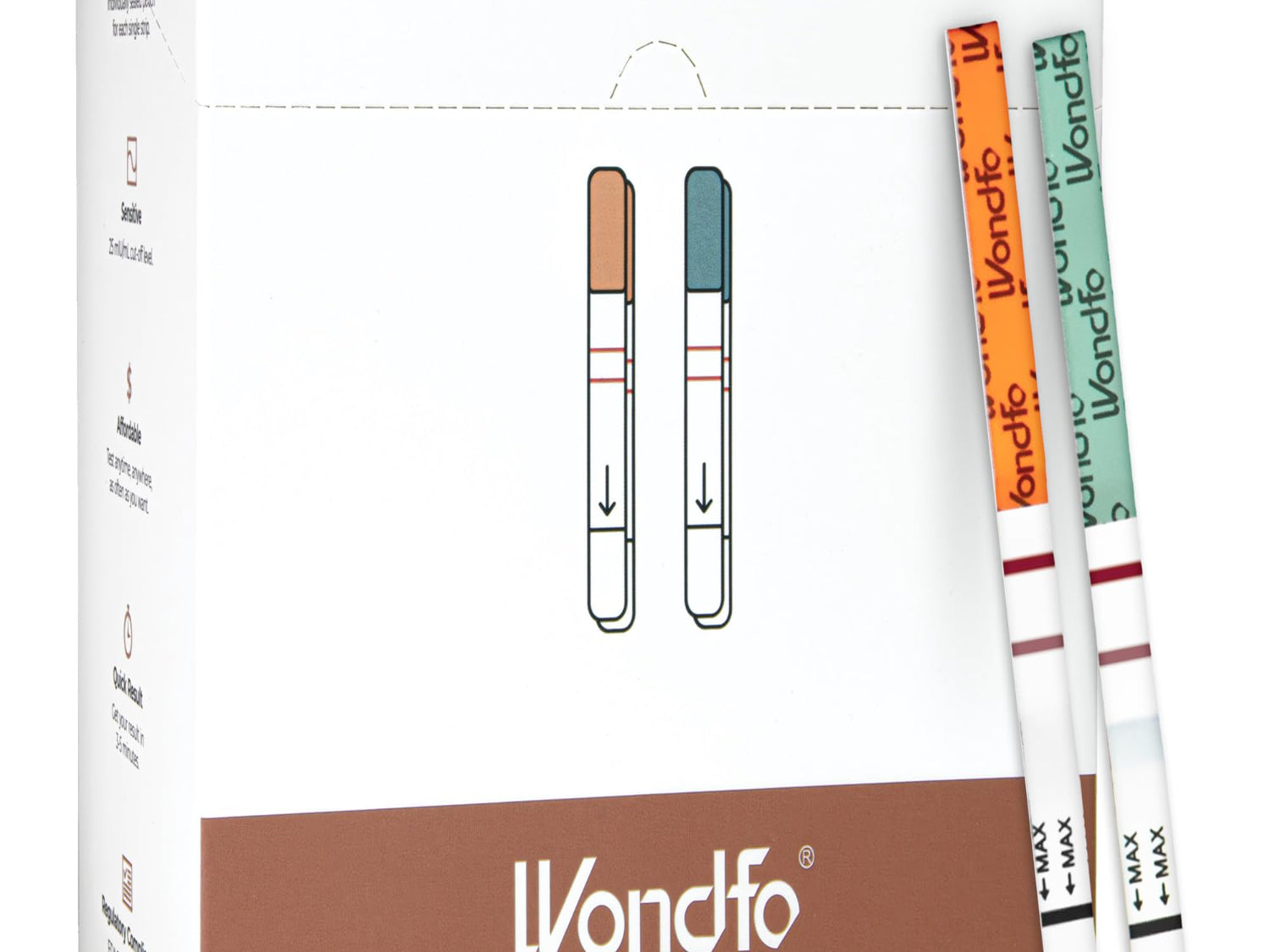 Rapid at home pregnancy test and ovulation strips