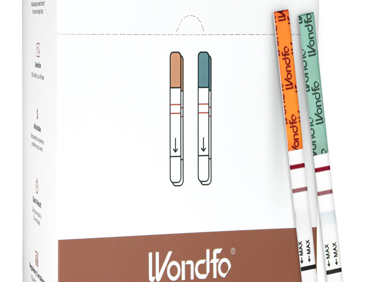 Rapid at home pregnancy test and ovulation strips