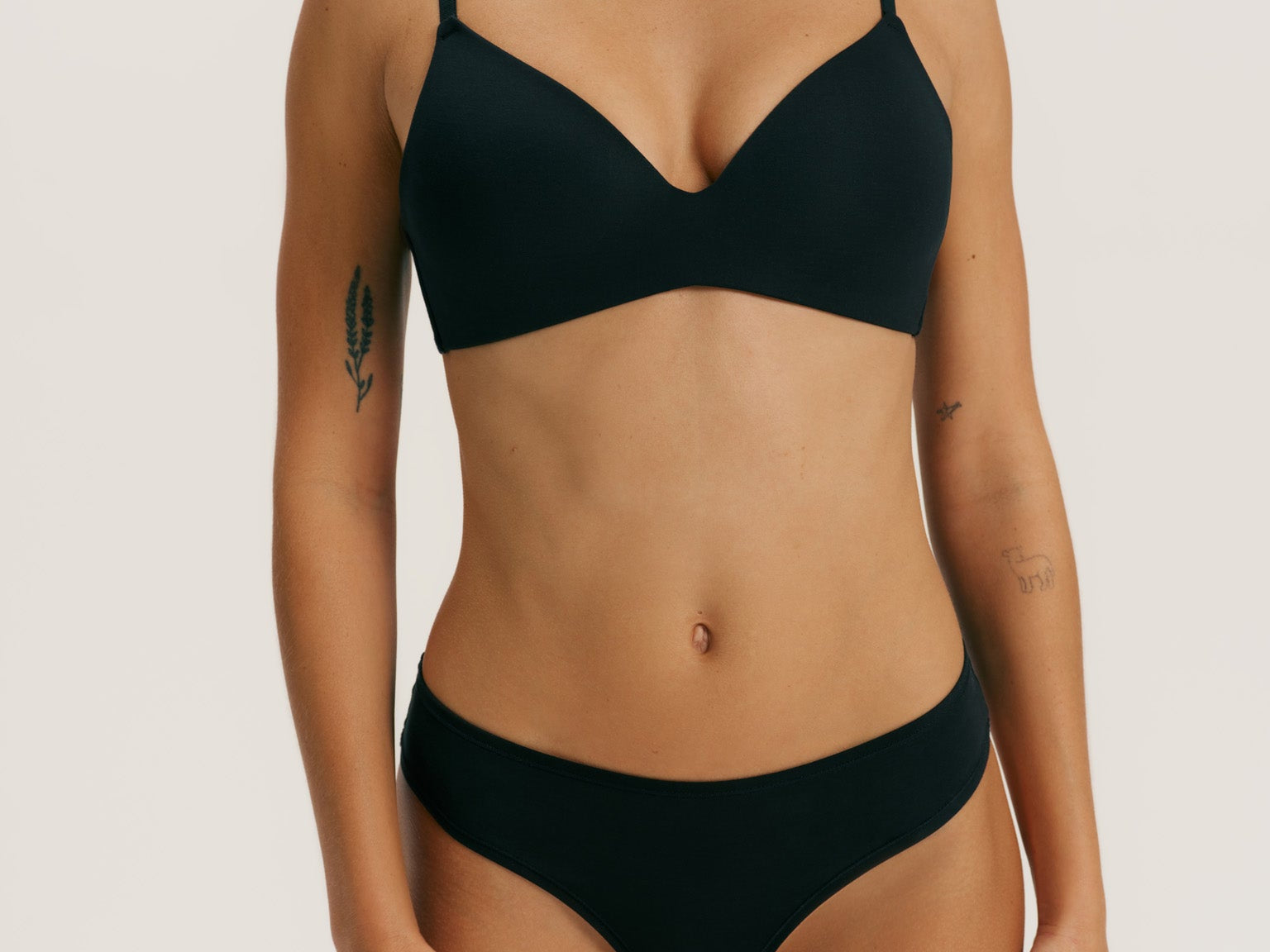 RENUE Everyday Thong Brazilian Brief Black Cloudair 4