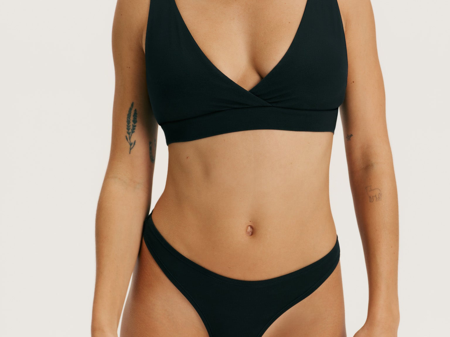 RENUE Everyday Thong Brazilian Brief Black Cloudair 2