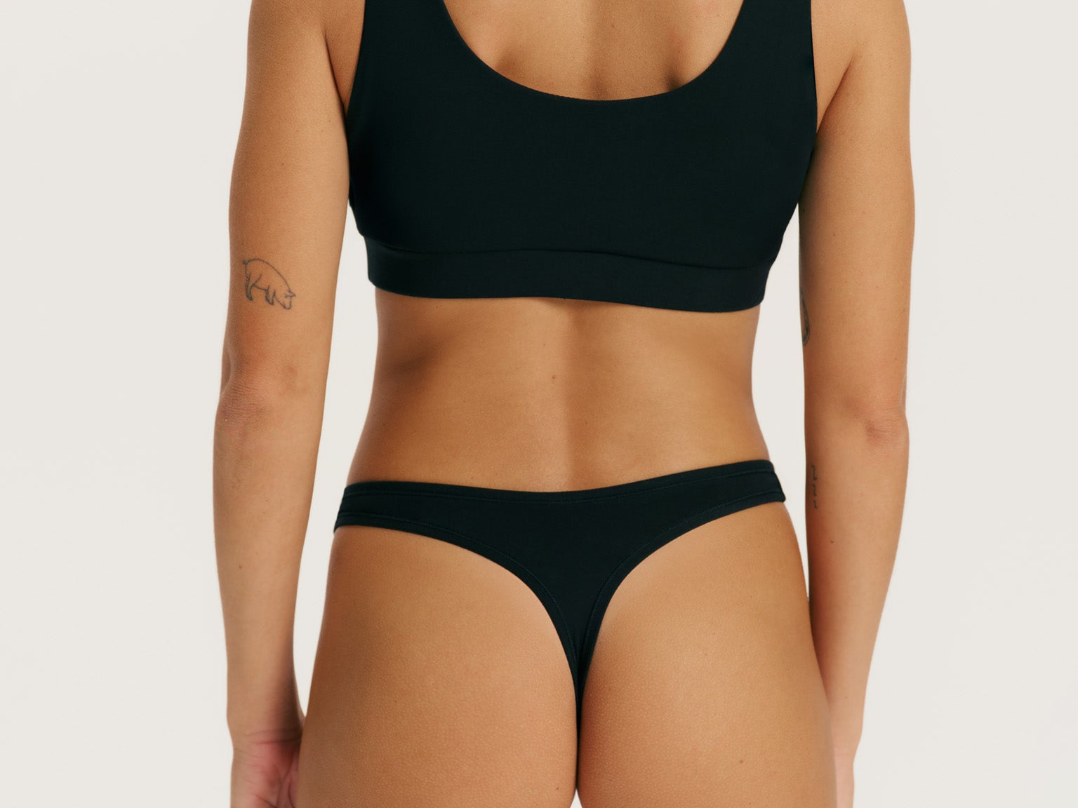 RENUE Everyday Thong Brazilian Brief Black Cloudair 3