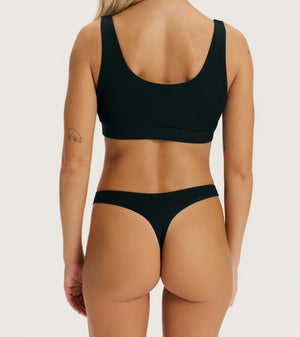 RENUE Everyday Thong Brazilian Brief Black Cloudair 3