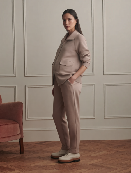 Roxbury Zip Through Taupe Marl