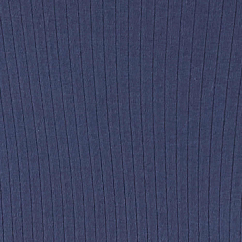 Close-up of blue ribbed fabric texture