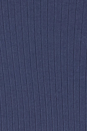 Close-up of blue ribbed fabric texture