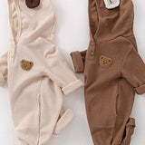 Pointy Bear Knitted Hooded Playsuit baby all-in-one by Cozy Crew Club
