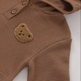 Pointy Bear Knitted Hooded Playsuit baby all-in-one by Cozy Crew Club – image 2
