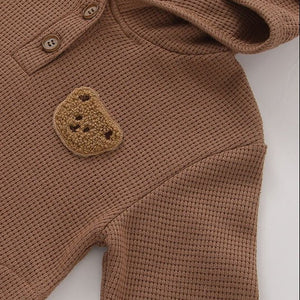 Pointy Bear Knitted Hooded Playsuit baby all-in-one by Cozy Crew Club – image 2