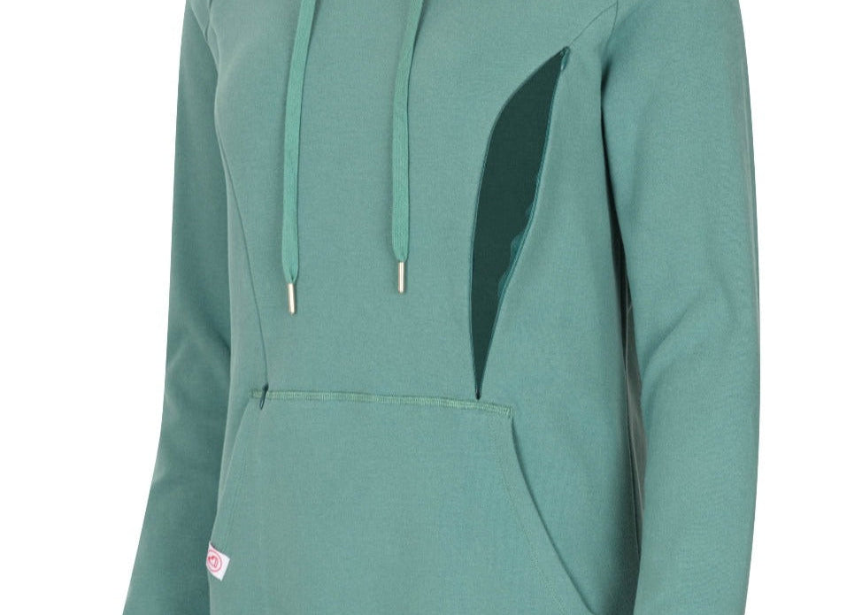 Natal Active Breastfeeding Maternity Hoodie Sage 5
