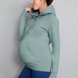 Natal Active Breastfeeding Maternity Hoodie Sage 1