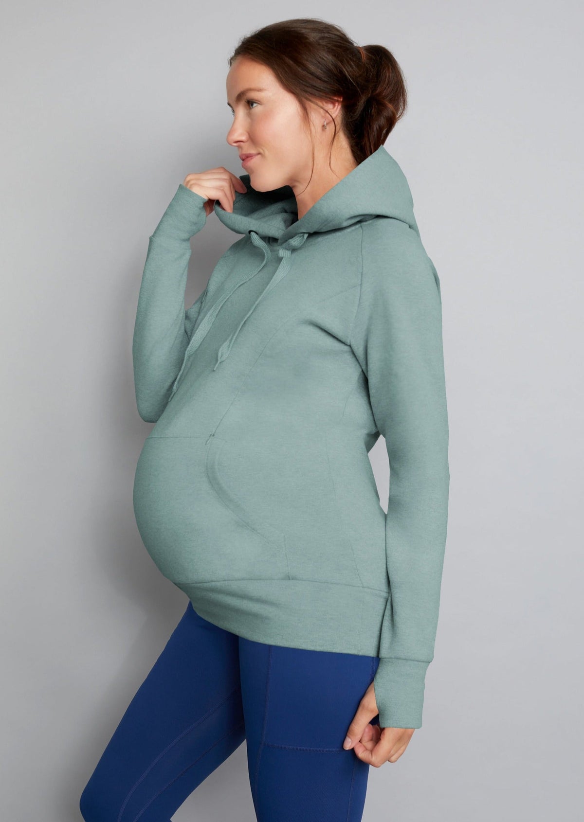 Breastfeeding & Maternity Hoodie Sage