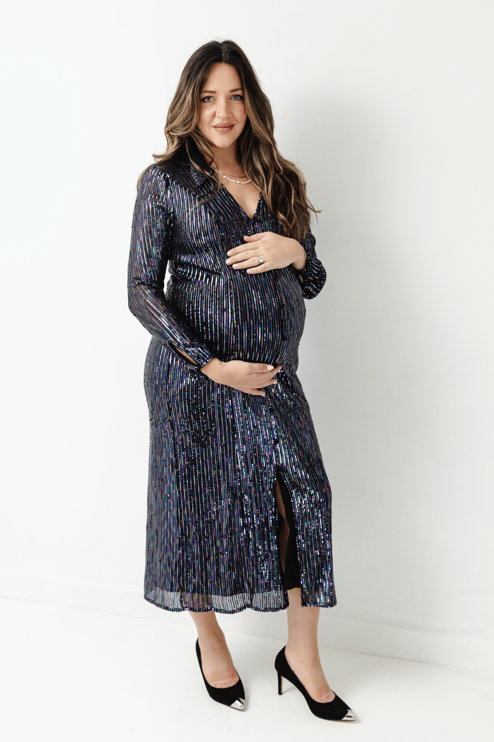 Stripe Sequin Dress