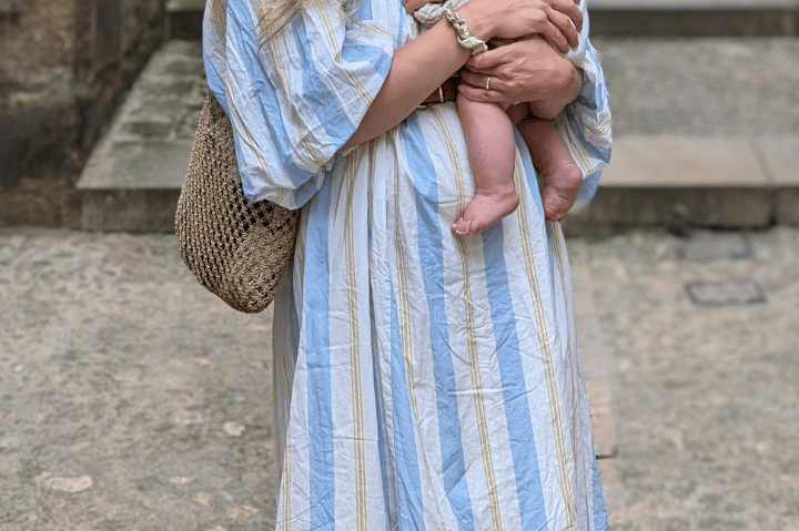 Sicily Dress in Blue and Yellow Stripe For The Creators Sicily Dress in Blue and Yellow Stripe For The Creators