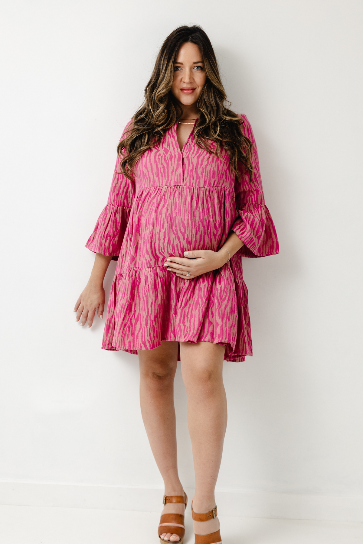 Julia Cotton Dress Raspberry