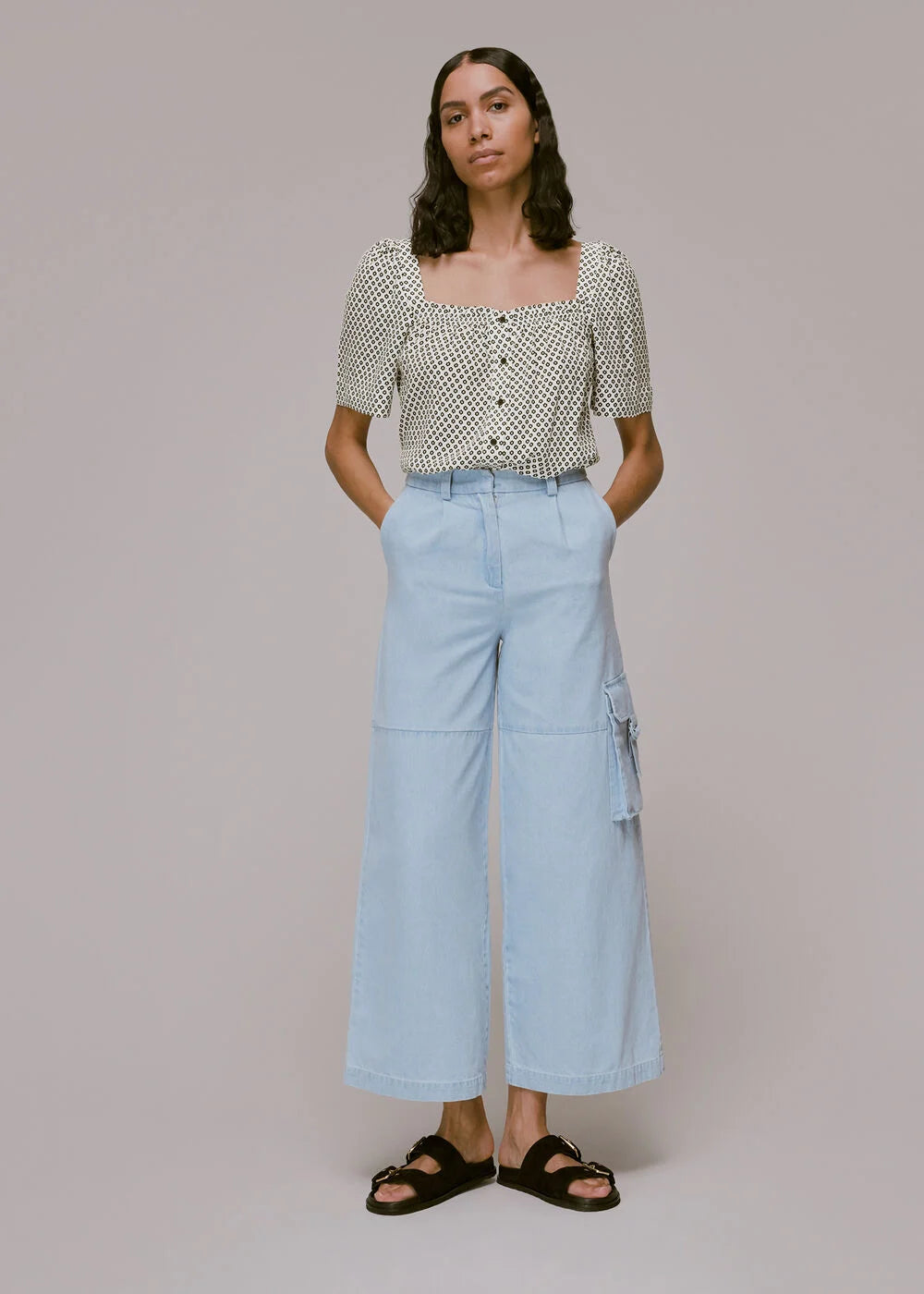 Tia Square Neck Daisy Blouse