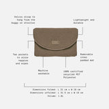 Oslo Eco Travel Changing Mat, Mocha Borg, feature call-outs: two pockets, machine washable, removable mat, 1.8L