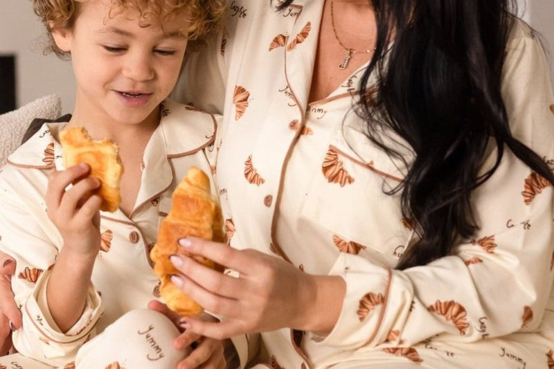 Adult Cozy Croissant Club Pyjamas croissant print set for mums, by Cozy Crew Club – image 4