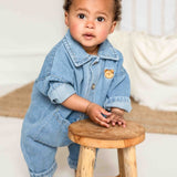 Bear Denim Romper baby all-in-one by Cozy Crew Club – image 7