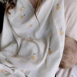 Ralphie Bear Pears Large Swaddle Muslin 2