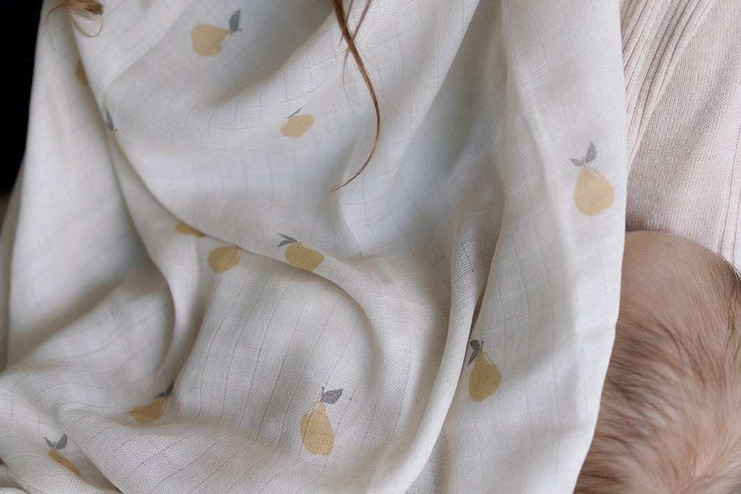 Ralphie Bear Pears Large Swaddle Muslin 2