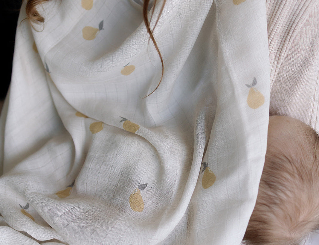 Ralphie Bear Pears Large Swaddle Muslin 2