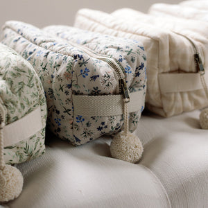 Ralphie Bear Quilted Washbag Gingham Beige 3