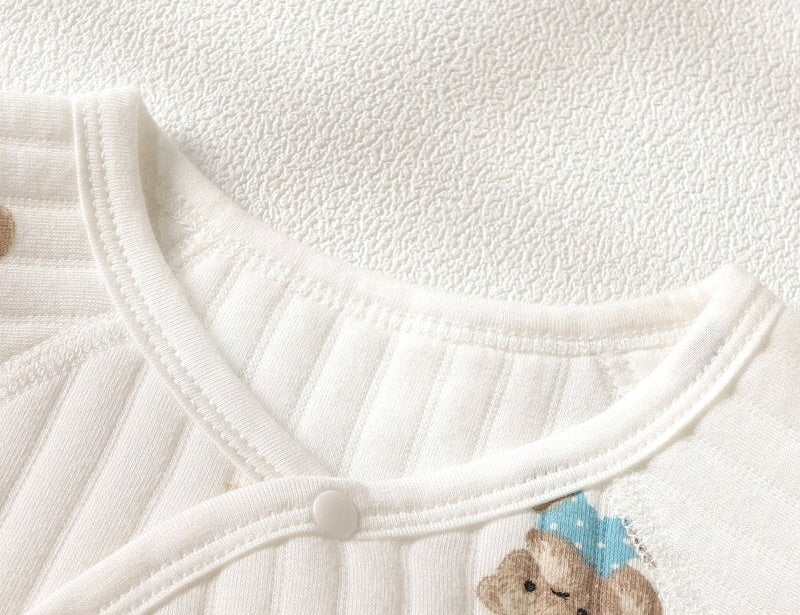 Charming Bear Boucle Wrap Babygrow Romper by Cozy Crew Club – image 3