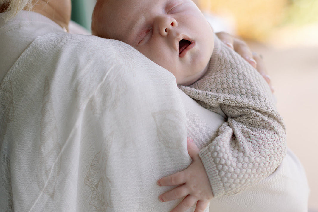 Ralphie Bear Seashell Large Swaddle Muslin 3
