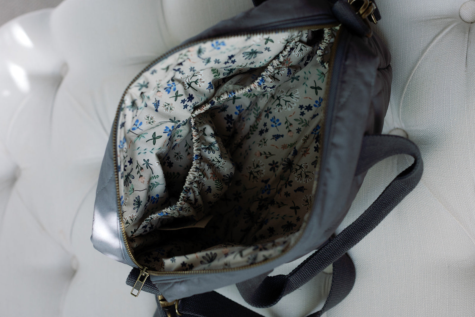 Ralphie Bear Ralphie Bear Quilted Changing Stroller Bag Slate Wildflower 7