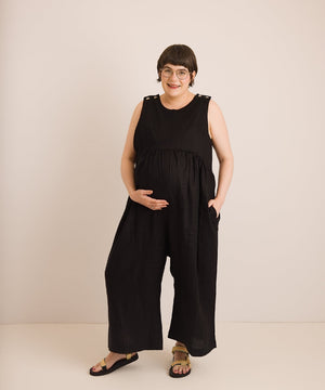 JOURNY Linen Jumpsuit Ada Black 5