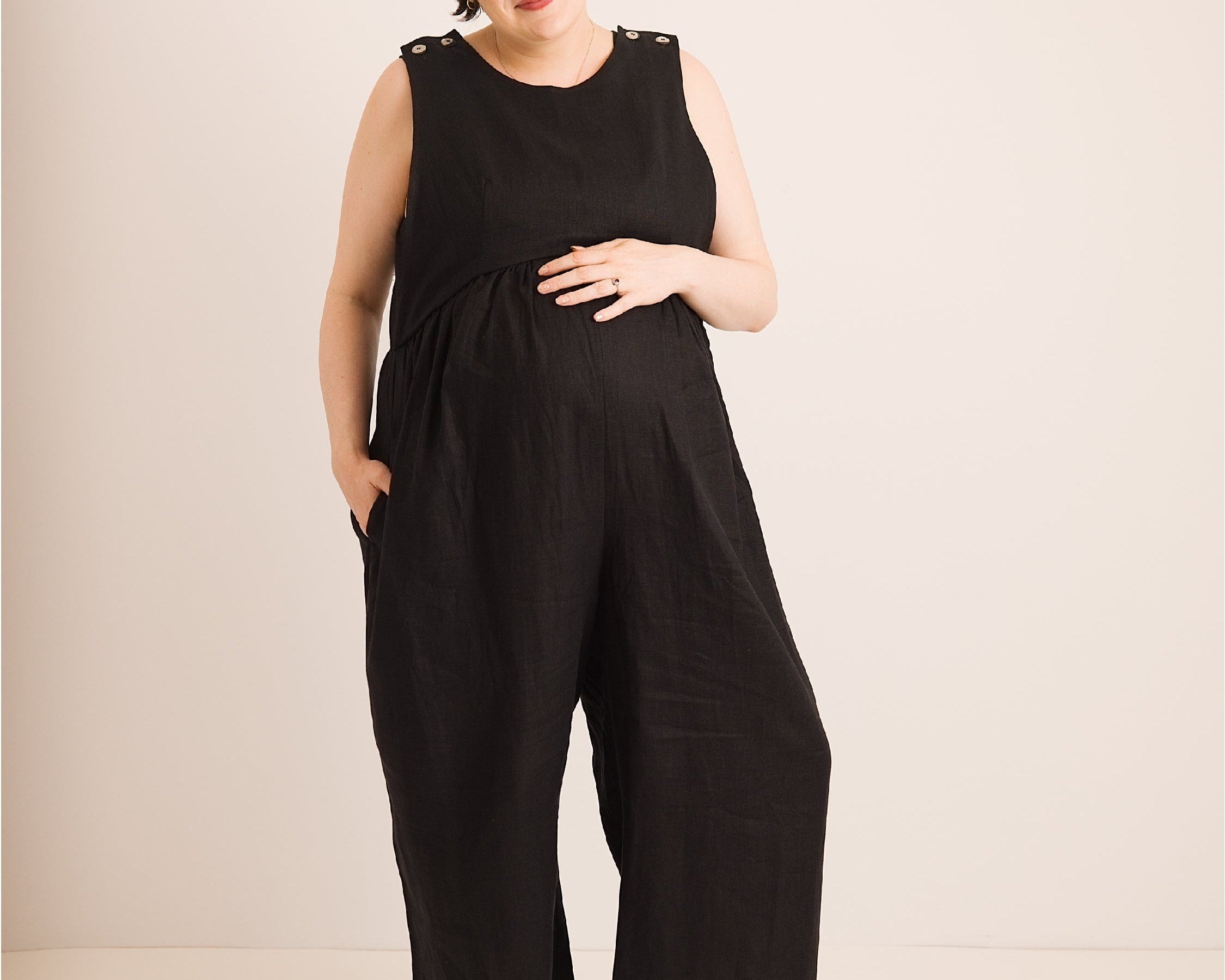 JOURNY Linen Jumpsuit Ada Black 3