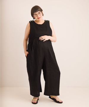 JOURNY Linen Jumpsuit Ada Black 3