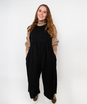 JOURNY Linen Jumpsuit Ada Black 1
