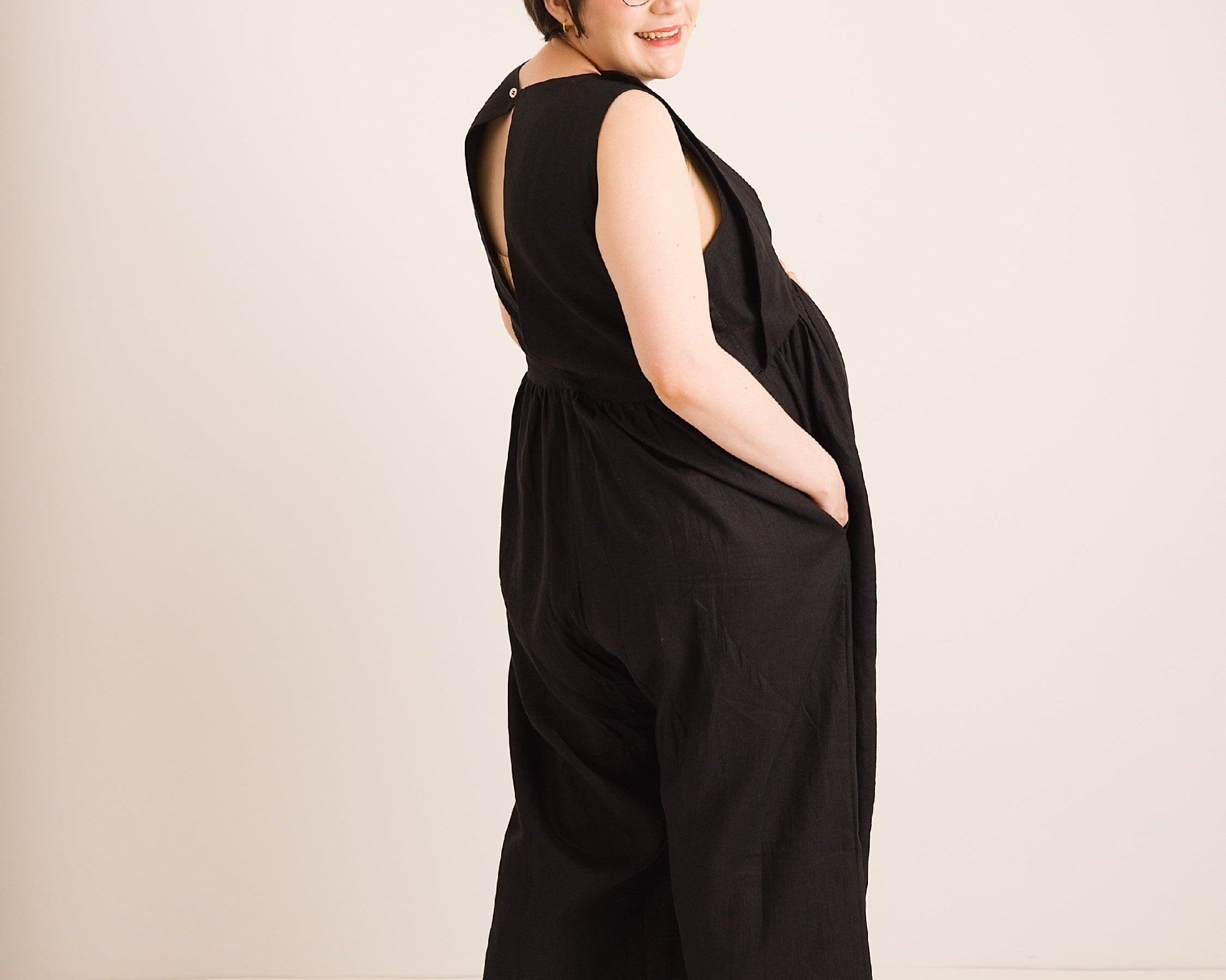 JOURNY Linen Jumpsuit Ada Black 9