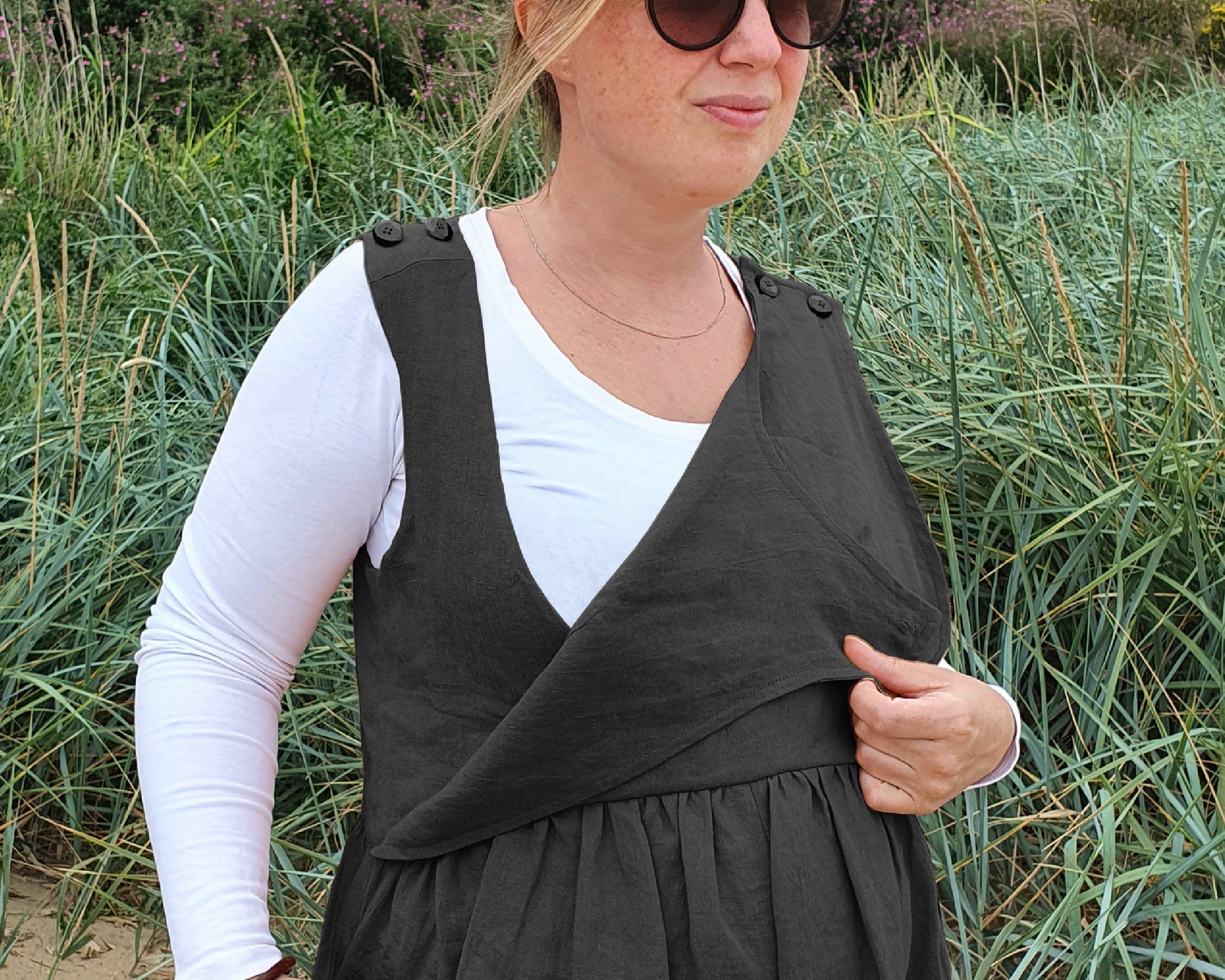 JOURNY Linen Jumpsuit Ada Black 12