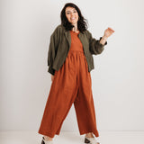 JOURNY Linen Jumpsuit Ada Burnt Orange 1