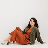 JOURNY Linen Jumpsuit Ada Burnt Orange 2