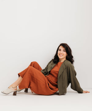 JOURNY Linen Jumpsuit Ada Burnt Orange 2