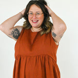 JOURNY Linen Jumpsuit Ada Burnt Orange 3