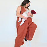 JOURNY Linen Jumpsuit Ada Burnt Orange 4