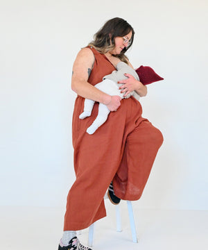 JOURNY Linen Jumpsuit Ada Burnt Orange 4