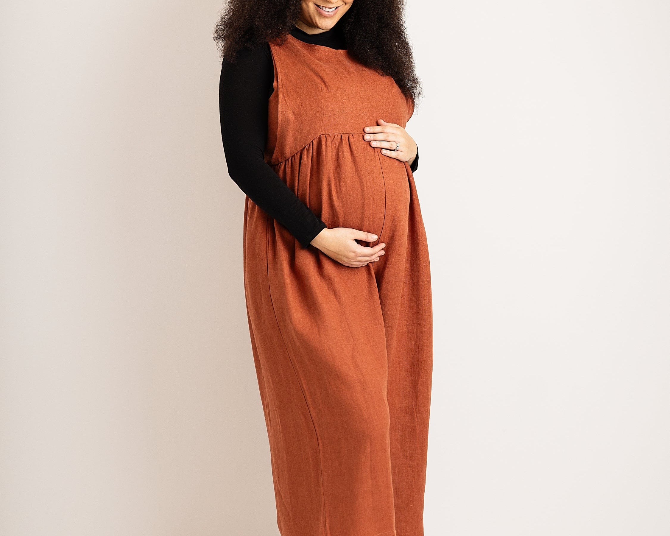 JOURNY Linen Jumpsuit Ada Burnt Orange 5