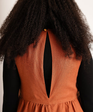 JOURNY Linen Jumpsuit Ada Burnt Orange 7
