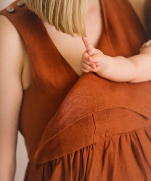 JOURNY Linen Jumpsuit Ada Burnt Orange 8